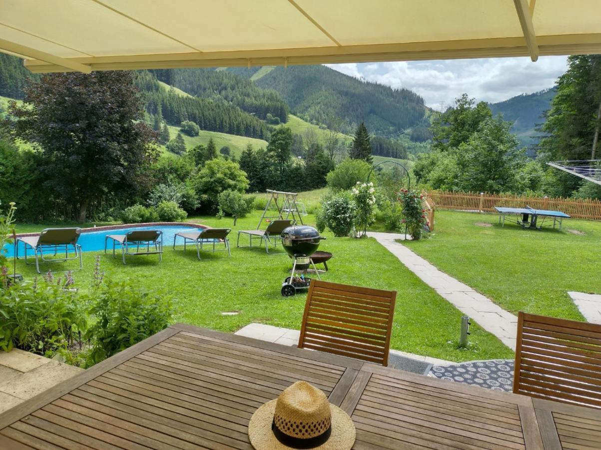 Pool, Pokale, Sauna, Billard, Kirche U. Viel Natur Vordernberg Buitenkant foto